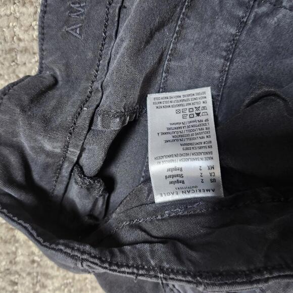 American Eagle Pants Baggy Wide Leg High Rise Pockets Women’s Size 2 - Picture 8 of 9